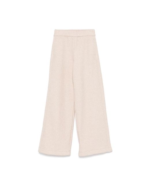 Max Mara Natural Hose mit elastischem bund französischer frottee
