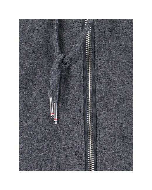 Thom Browne Grauer oversize zip pullover in Gray für Herren