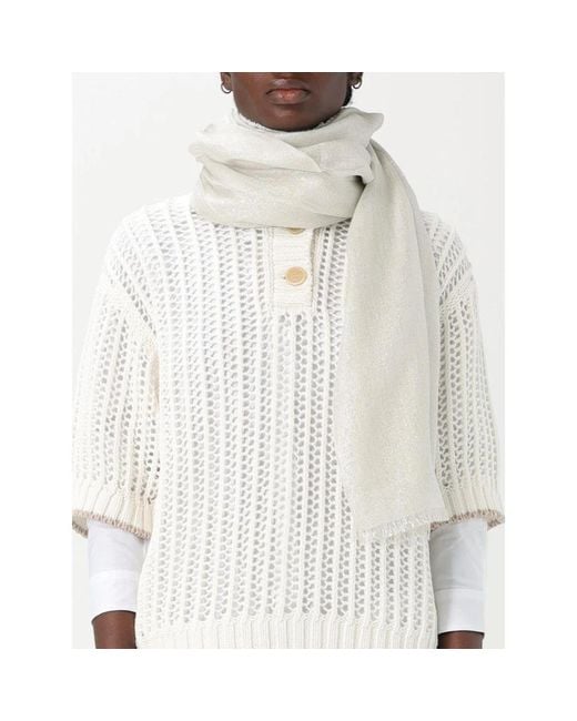 Brunello Cucinelli White Winter Scarves