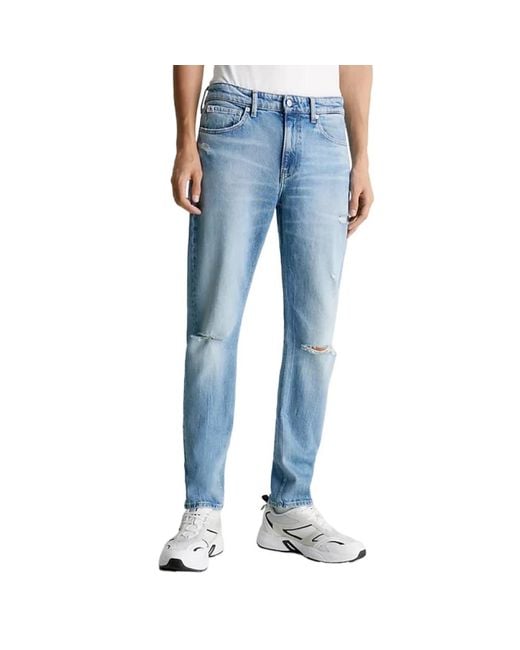 Calvin Klein Tapered jeans in Blue für Herren