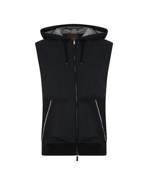 Moorer Black Zip-Throughs for men