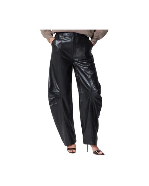 ROTATE BIRGER CHRISTENSEN Blue Leather Trousers