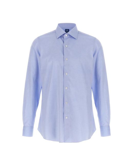 Finamore 1925 Blue Formal Shirts for men
