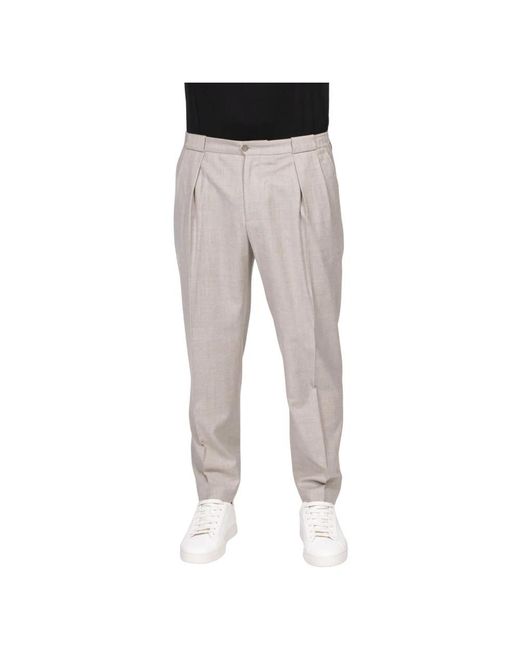BRIGLIA Gray Suit Trousers for men