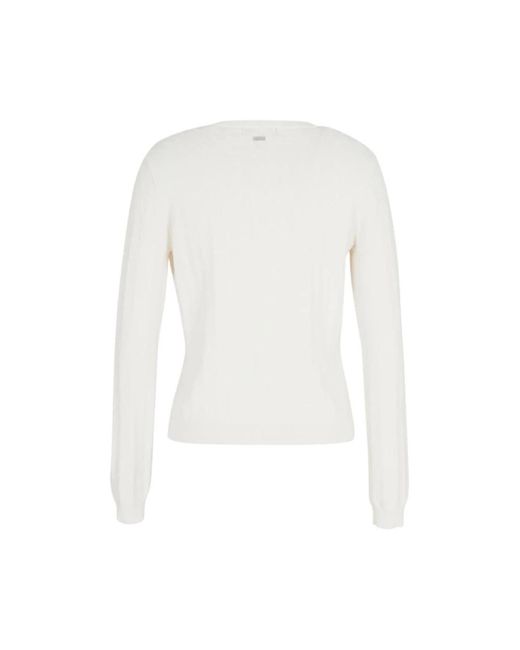 ARMANI EXCHANGE White Round-Neck Knitwear