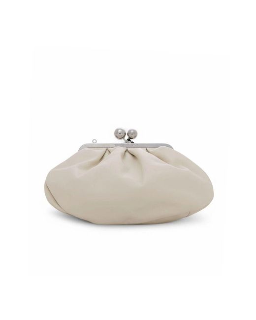 Weekend by Maxmara White Weiche Leder-Schultertasche