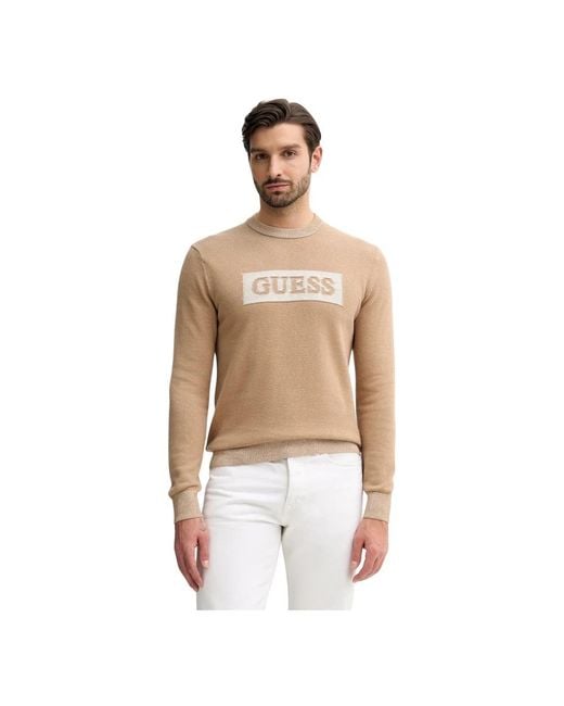 Guess Jack Sweater in het Natural voor heren