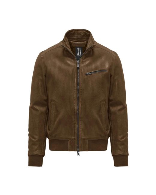 Bomboogie Green Leather Jackets for men