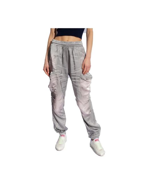 DIESEL Gray Tapered Trousers