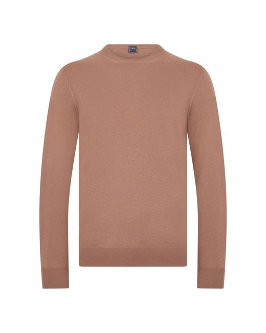 Fedeli Long-Sleeve Sweater in het Brown voor heren