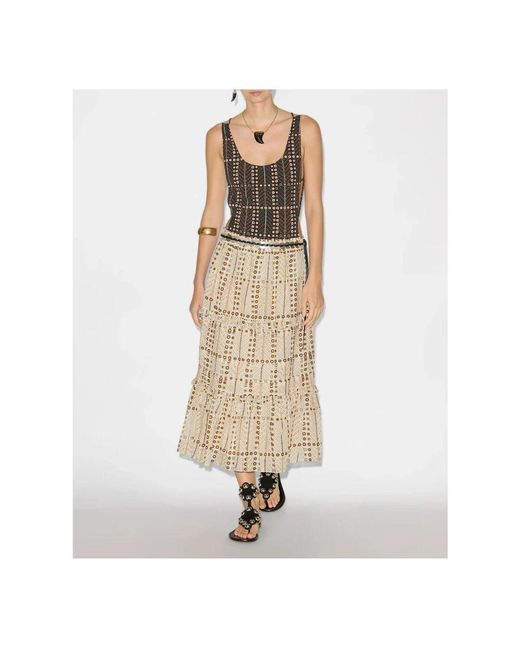 Midi Skirts Isabel Marant de color Natural