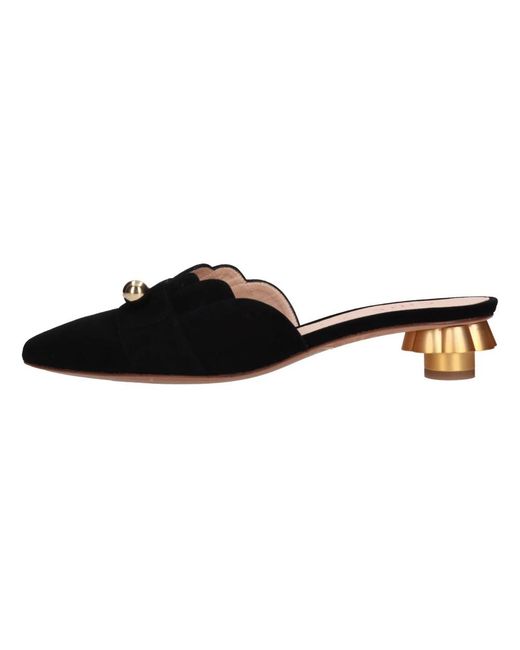 Chie Mihara Black Heeled Mules