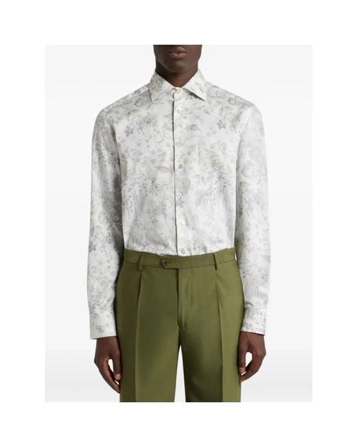 Etro White Casual Shirts for men