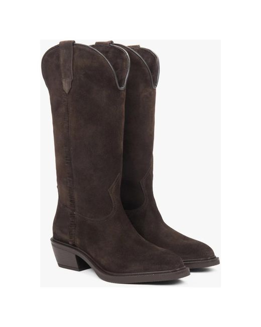 ESTRO Brown Cowboy Boots