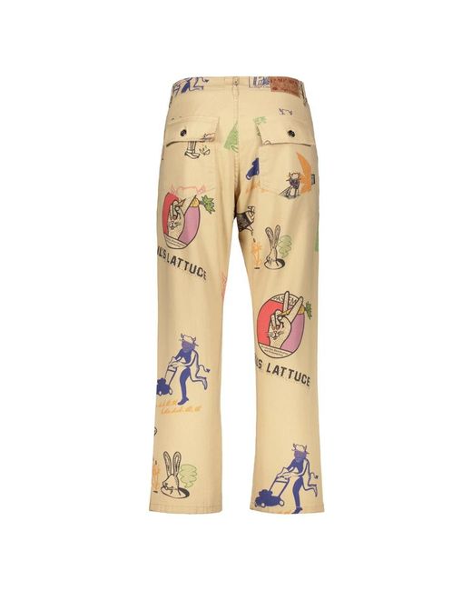 PAS DE MER Natural Straight Trousers for men