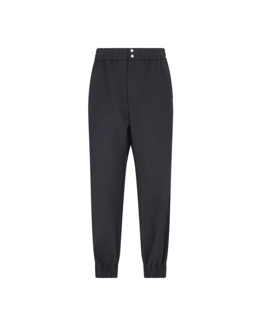 McQueen Broeken ,Zwart ,Wol Zwarte Cargobroek Met Elastische Taille in het Gray voor heren