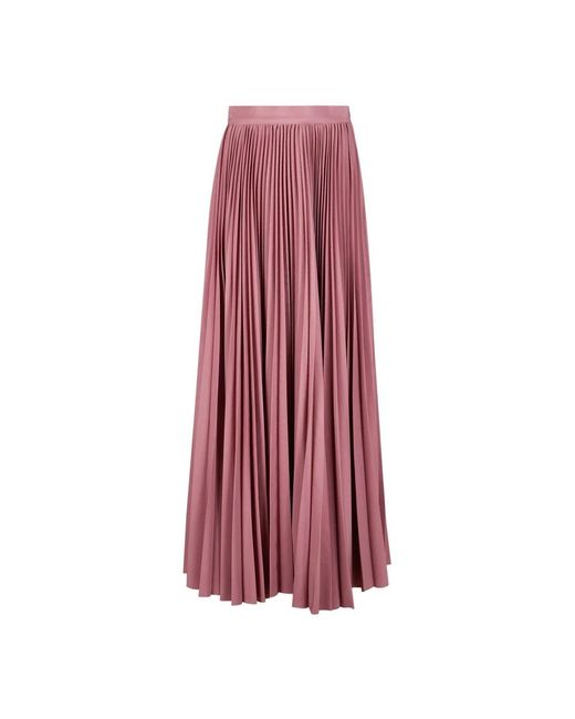 Eleventy Rokken ,Roze ,Polyester Gonna Lunga Plissé in het Purple