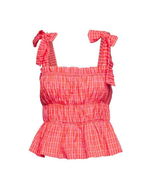Naf Naf Pink Sleeveless Tops