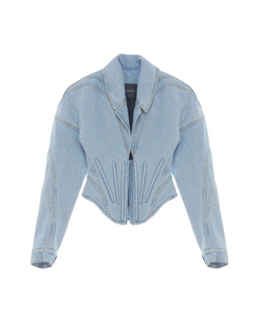 Jackets > denim jackets Mugler en coloris Blue