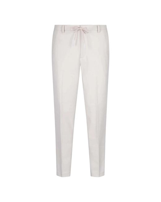 Cavallaro Napoli White Slim-Fit Trousers for men