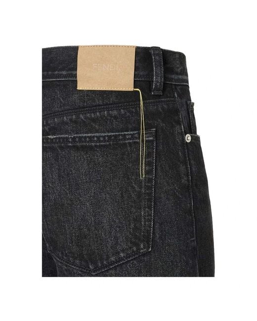 Fendi Gray Straight Fit Jeans for men