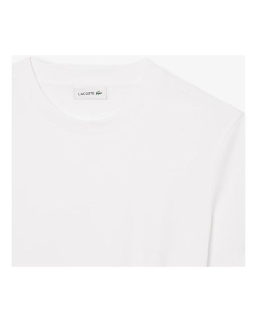 Lacoste White Weiße Drapierte T-Shirt Kleid