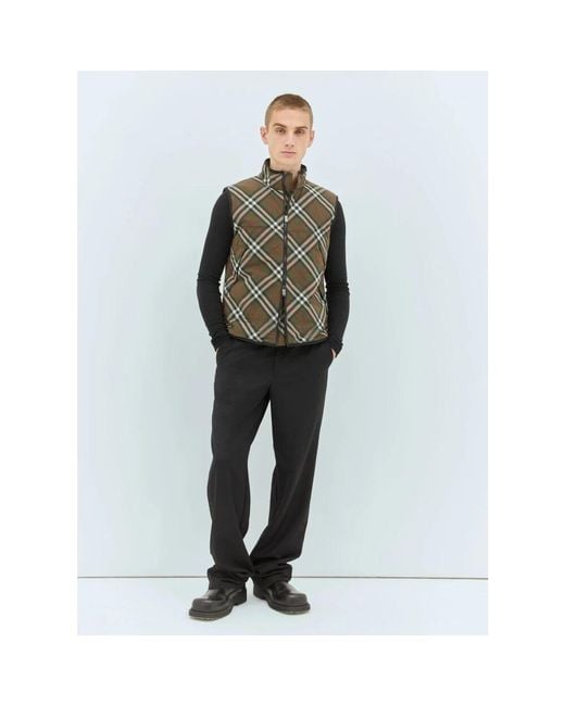Vests Burberry de hombre de color Green