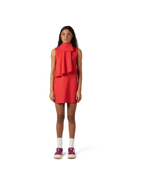 Philippe Model Red Short Dresses
