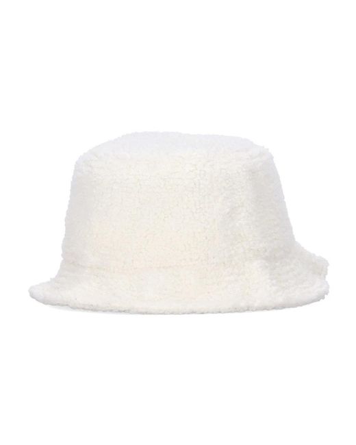KTZ Accessoires ,Wit ,Polyester Sherpa Bucket Licht Crème Hoed in het White