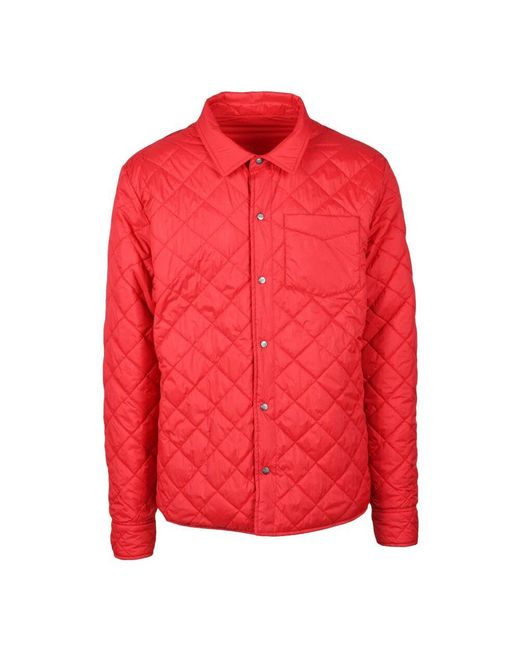 Husky Original Gepolsterte Polyesterjacke Mit Druckknopfverschluss in Red für Herren