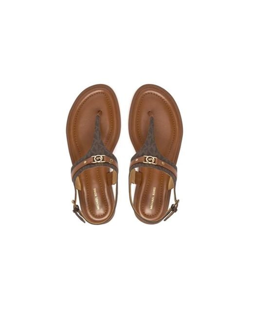 Flat Sandals Michael Kors de color Brown