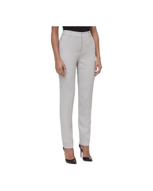 Emporio Armani Gray Slim-Fit Trousers