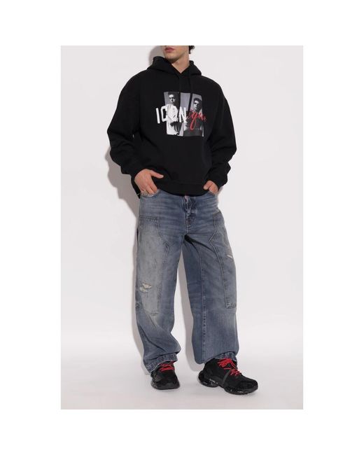 Hoodies DSquared² de hombre de color Black