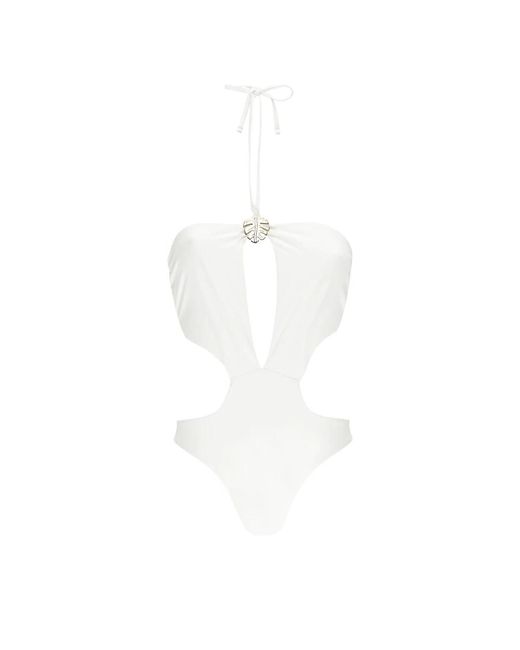 Miss Bikini White Weißer Sea Kleidung Badeanzug Mit Front Cut-Out