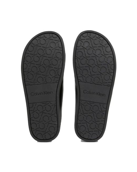 Shoes > flip flops & sliders > sliders Calvin Klein en coloris Black