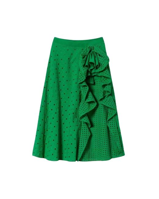 Twinset Green Midi Skirts