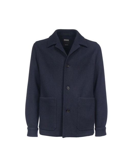 Zegna Blue Light Jackets for men