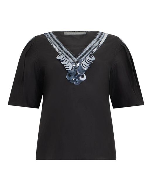 Alberta Ferretti Black T-Shirts