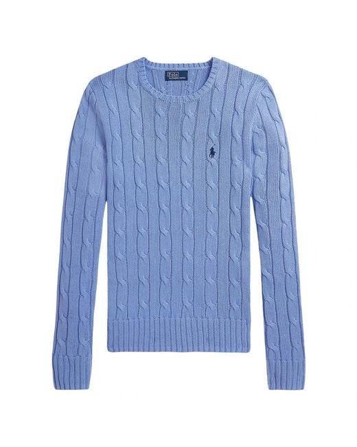 Round-Neck Knitwear Polo Ralph Lauren en coloris Blue