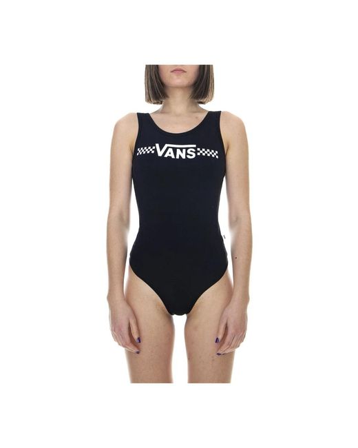 Vans Tops ,Zwart ,Mouwloos Zwart Logo Sieraden in het Blue