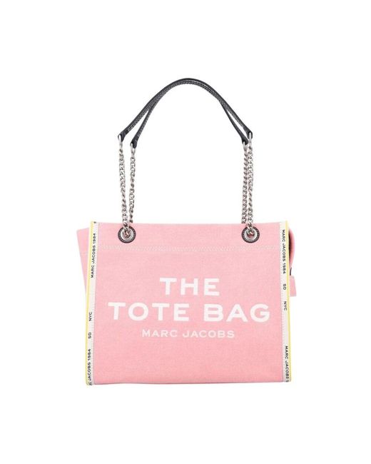 Marc Jacobs Pink Canvas Umhängetasche Mit Kettenriemen