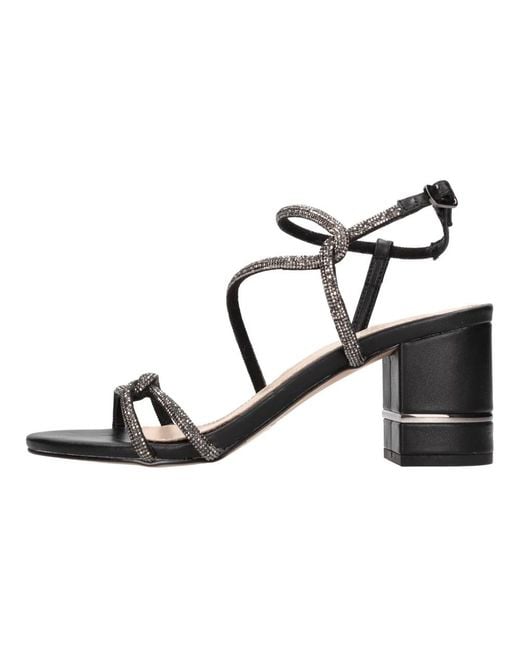 Exe' Black High Heel Sandals