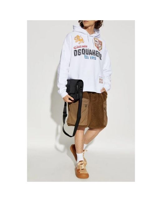 DSquared² White Hoodies for men