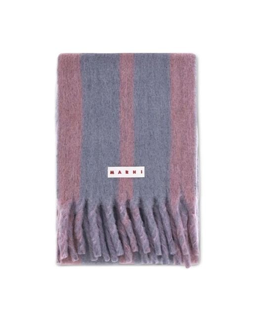 Marni Purple Winter Scarves for men