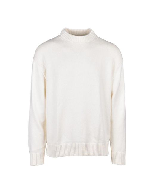 Calvin Klein Crew-Neck Katoenen Pullover in het White voor heren