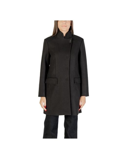 Single-Breasted Coats Liu Jo de color Black