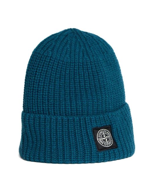 Beanies di Stone Island in Blue da Uomo