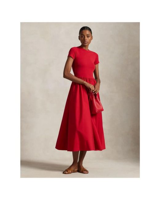 Polo Ralph Lauren Midi Dresses in het Red