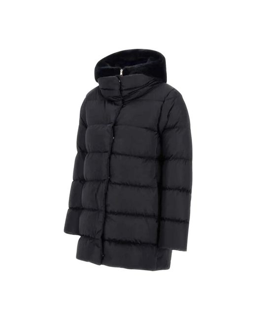 Herno Jassen ,Zwart ,Polyester A-Shape Donsjas in het Black