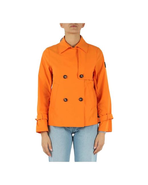 Dekker Orange Double-Breasted Coats